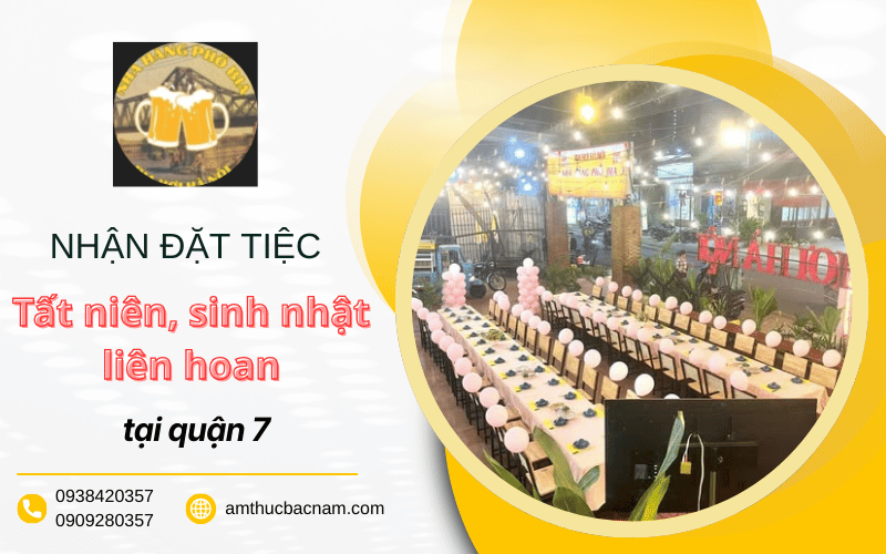 đặt tiệc tất niên, sinh nhật, liên hoan